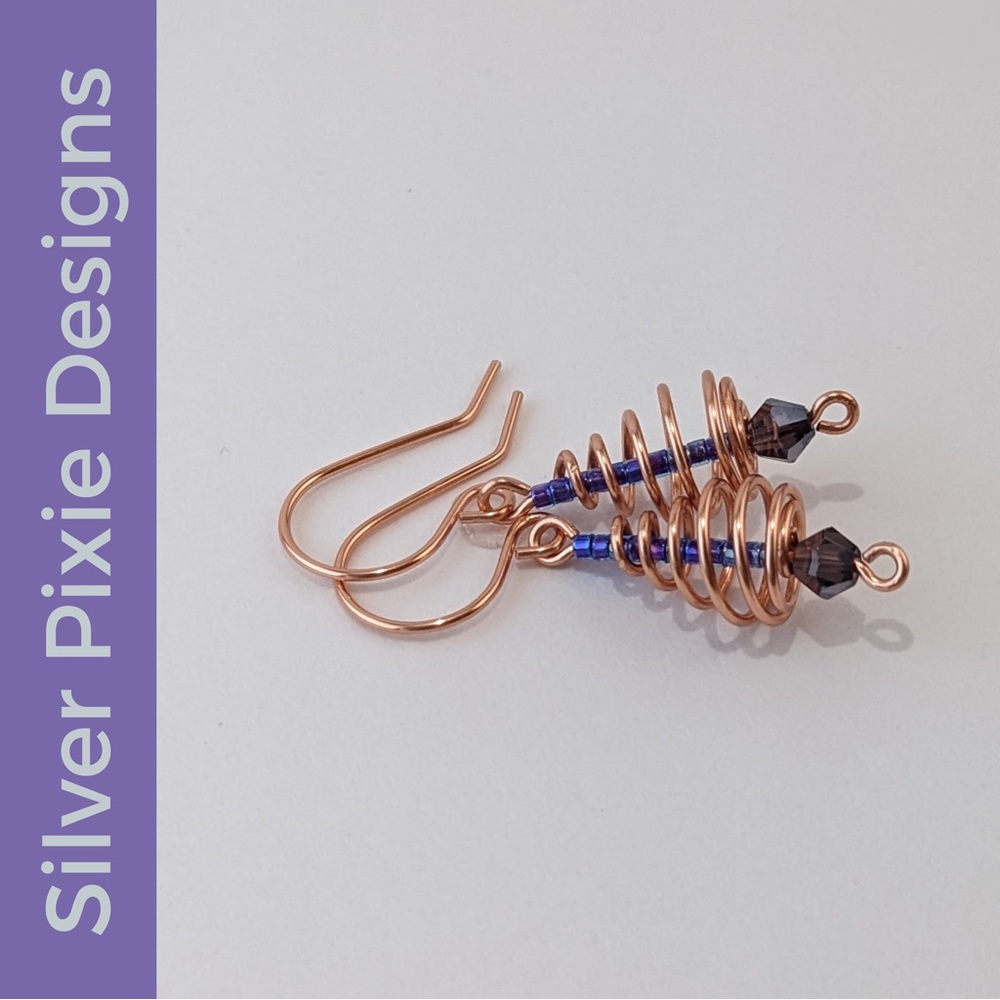 🎄2 for $25!!🎄 Handmade Christmas Tree Copper Earrings (small)